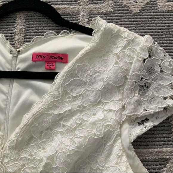 Betsey Johnson Black White Lace Fit and Flare - Picture 4 of 13